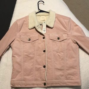Francescas Pink Denim Jacket w Fur Lining